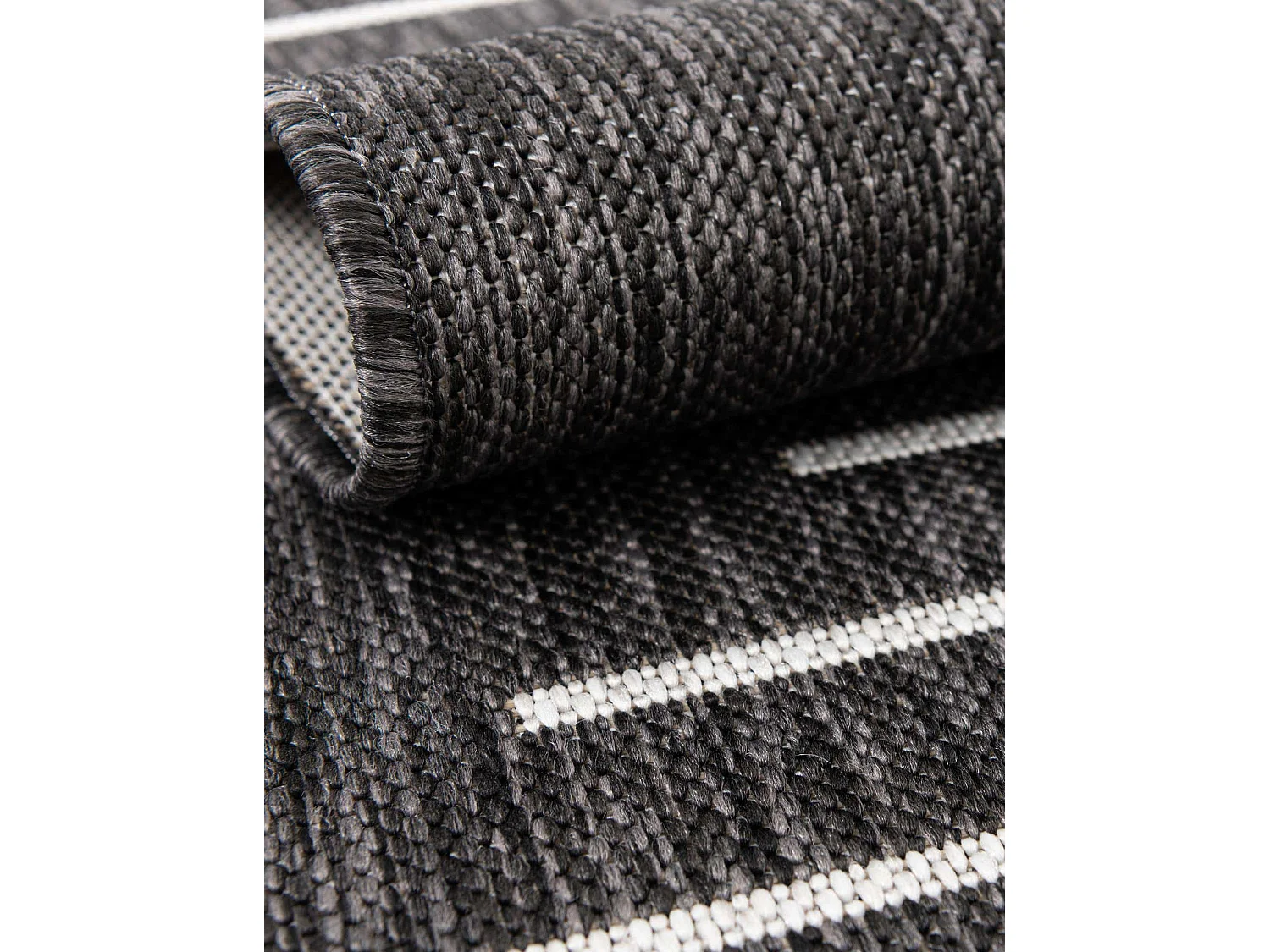 Tapis d'Extérieur 125x185 - Anthracite - Tulum Symetry