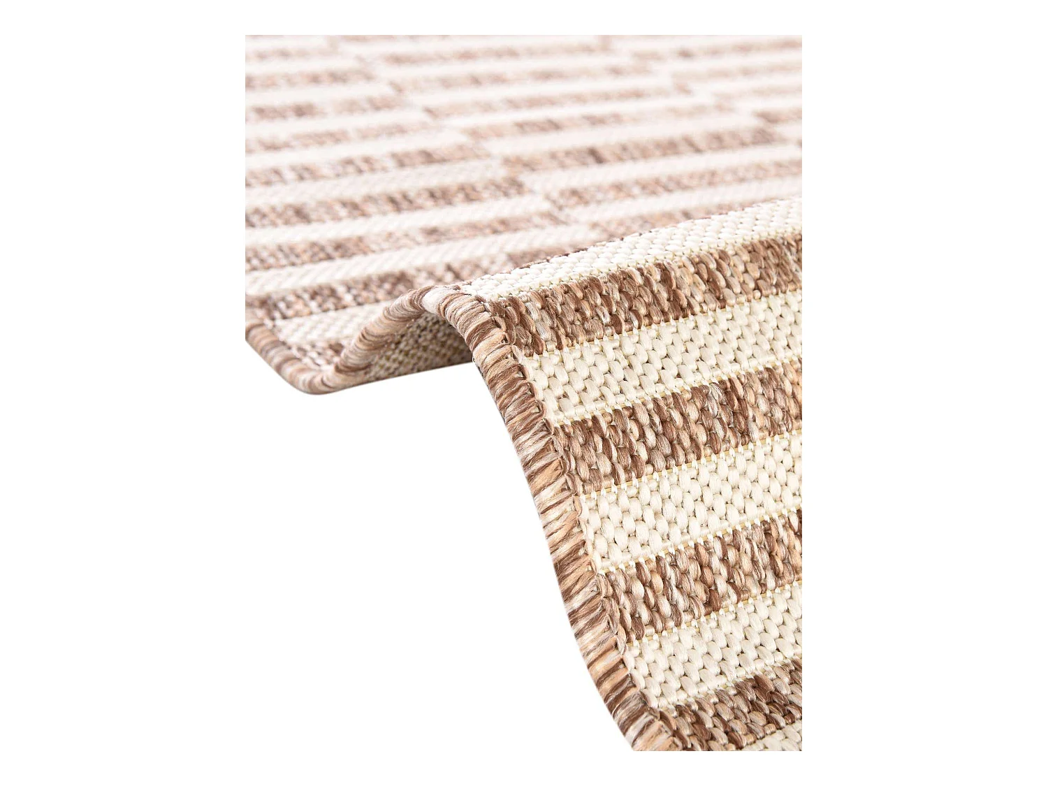 Buitenkleed - 245x155 - Taupe - Tulum Tile