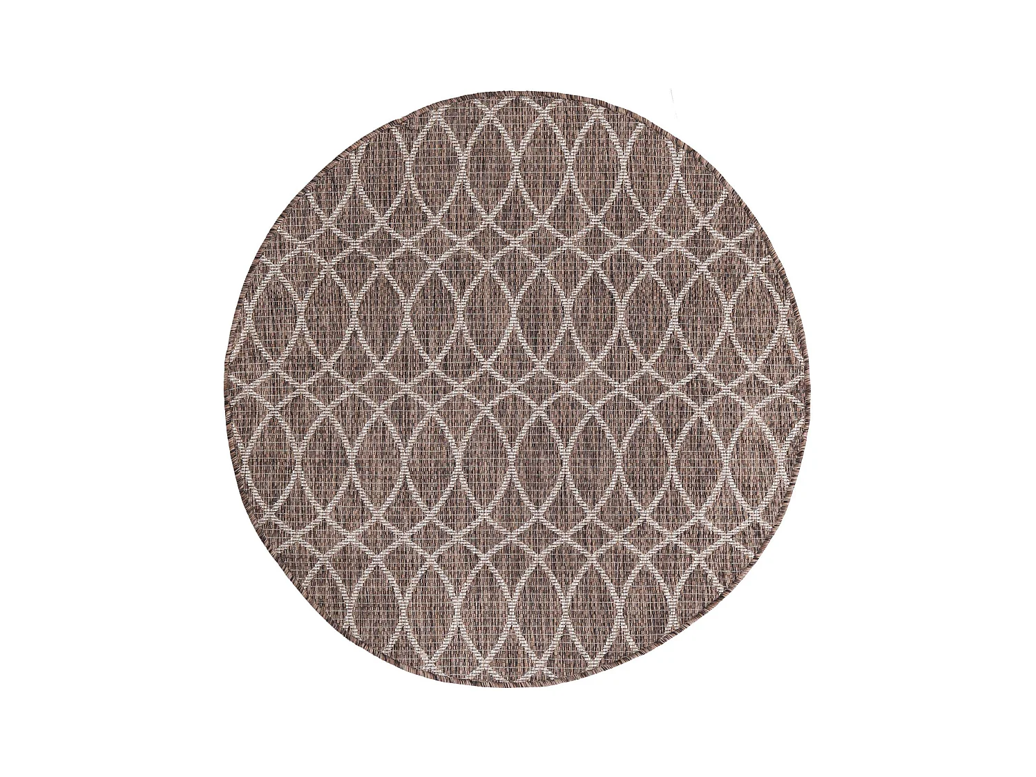 Buitenkleed - 122x122 - Bruin - Tulum Geometrical