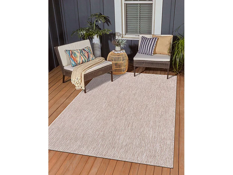 Outdoor Teppich 215x305 - Beige - Tulum Solid