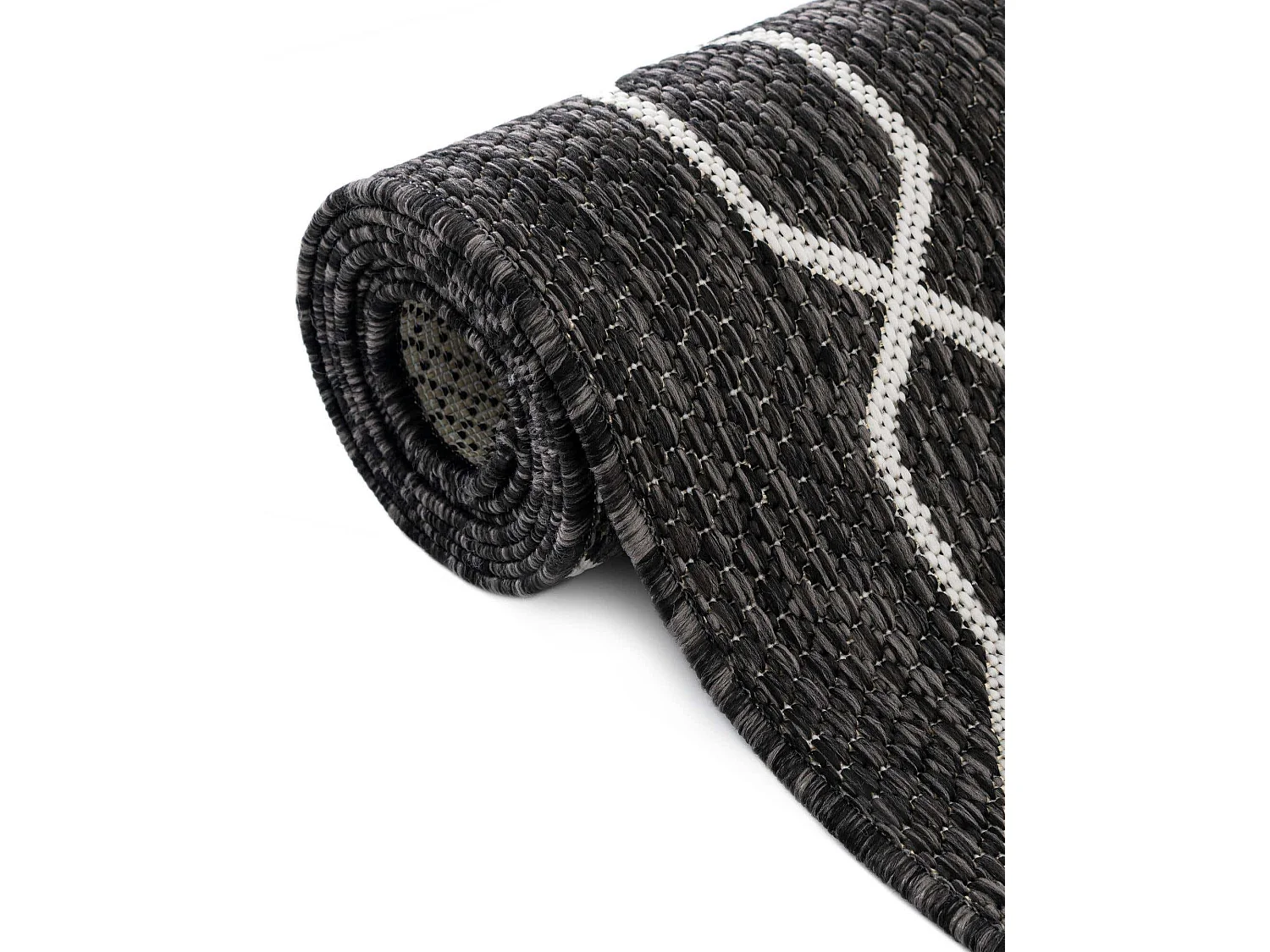 Tapis d'Extérieur 125x185 - Gris foncé - Tulum Fence