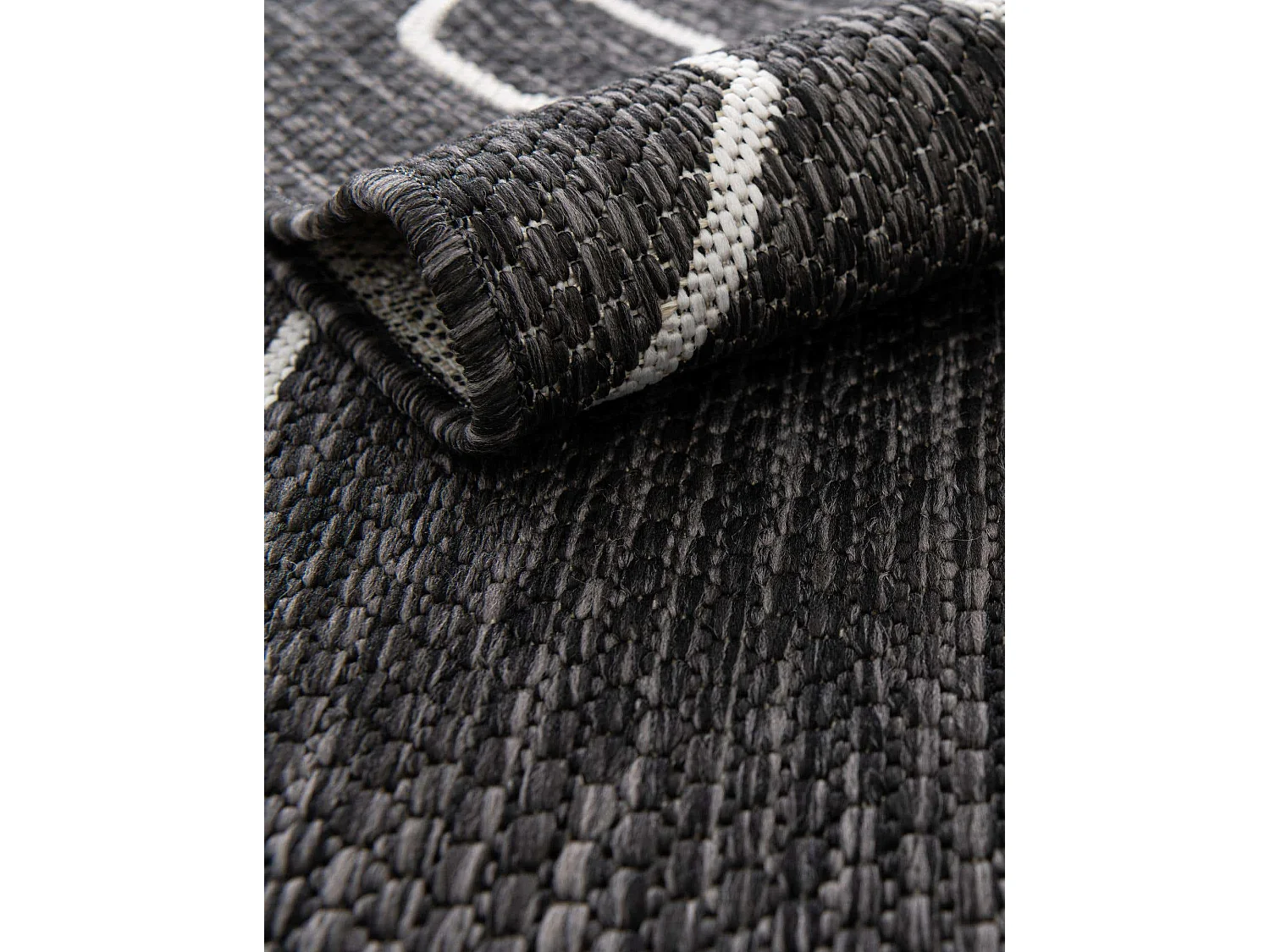 Tapis d'Extérieur 125x185 - Gris foncé - Tulum Fence