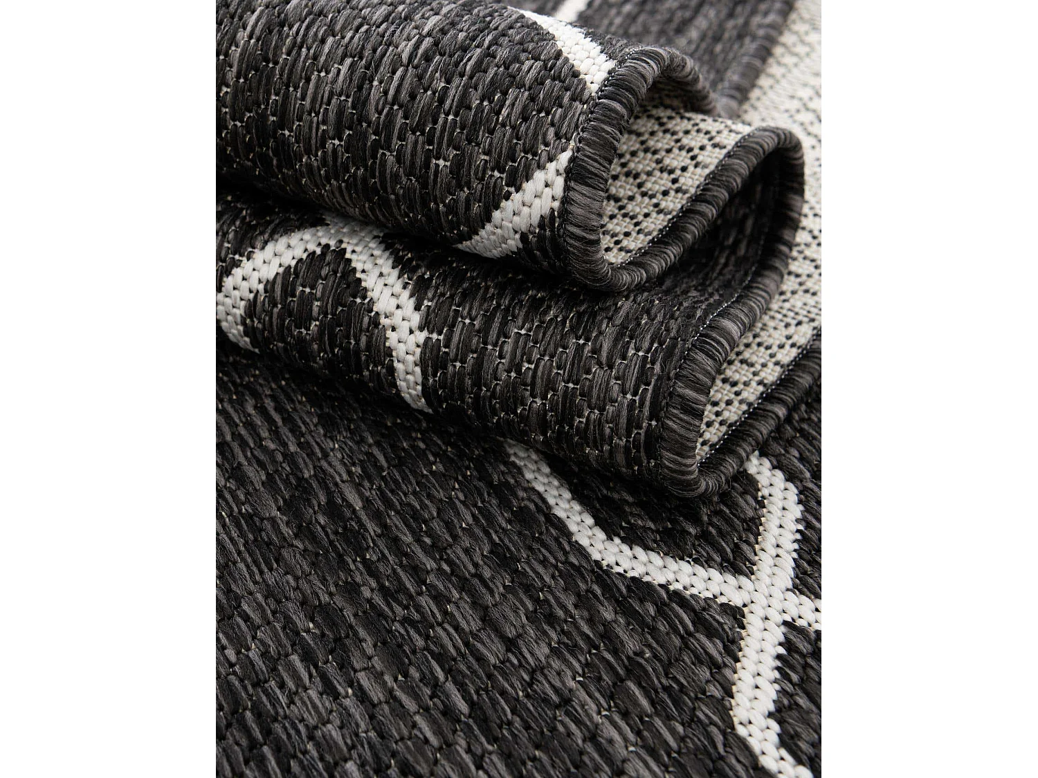Tapis d'Extérieur 125x185 - Gris foncé - Tulum Fence