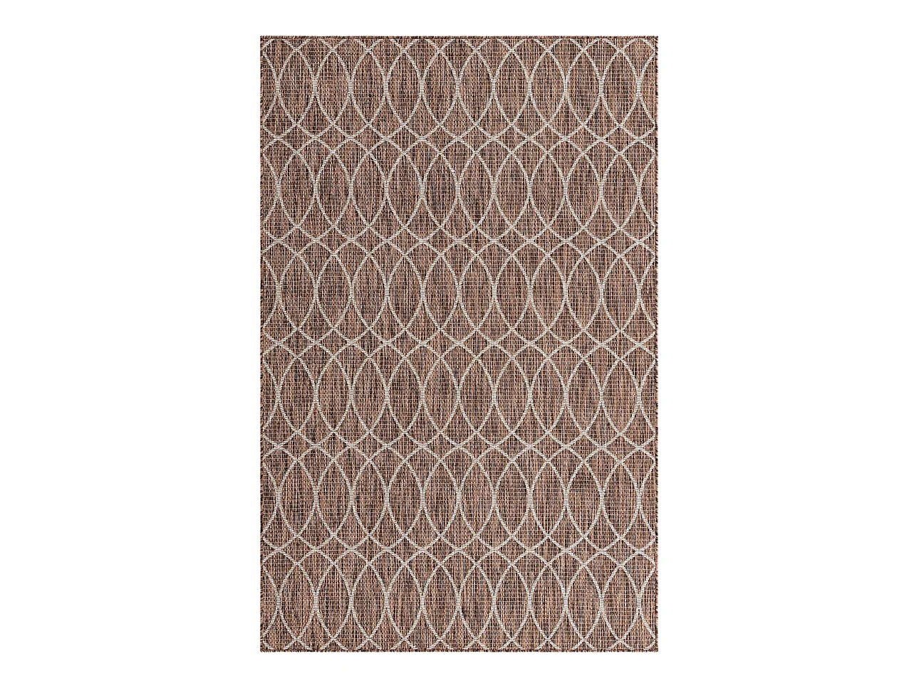 Tapis d'Extérieur 160x239 - Marron - Tulum Geometrical