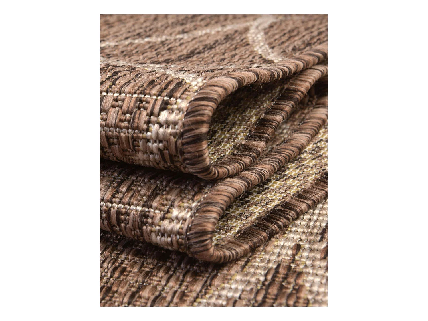 Tapis d'Extérieur 160x239 - Marron - Tulum Geometrical