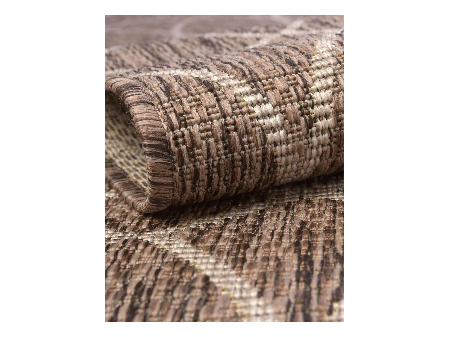 Tapis d'Extérieur 160x239 - Marron - Tulum Geometrical