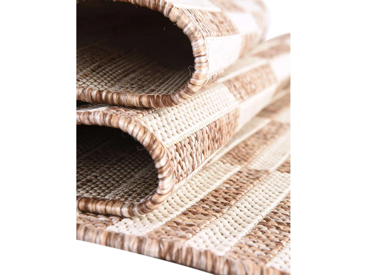 Tapis d'Extérieur 125x185 - Taupe - Tulum Tile