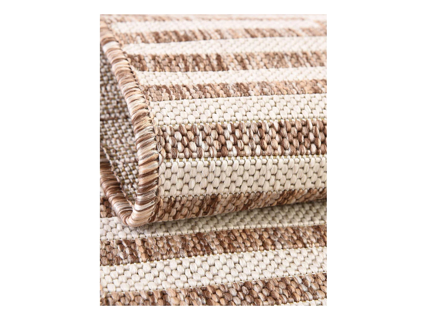 Outdoor Teppich 125x185 - Taupe - Tulum Tile