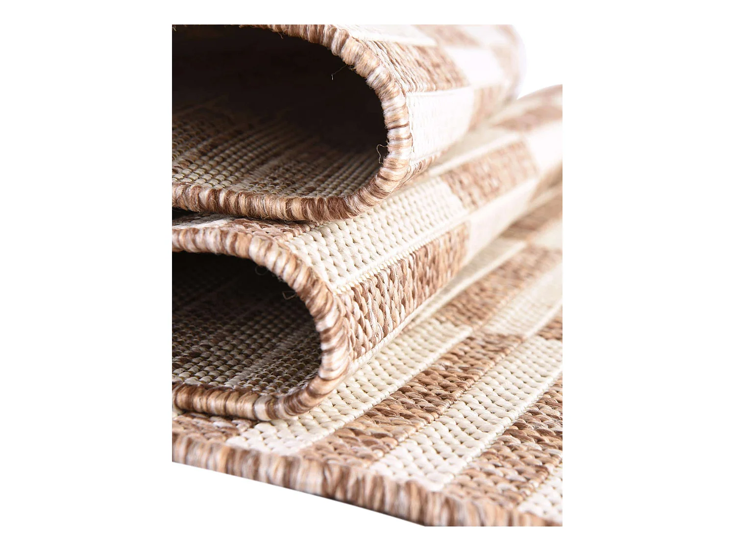 Outdoor Teppich 125x185 - Taupe - Tulum Tile