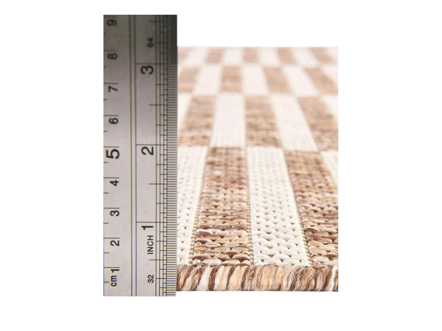 Outdoor Teppich 125x185 - Taupe - Tulum Tile