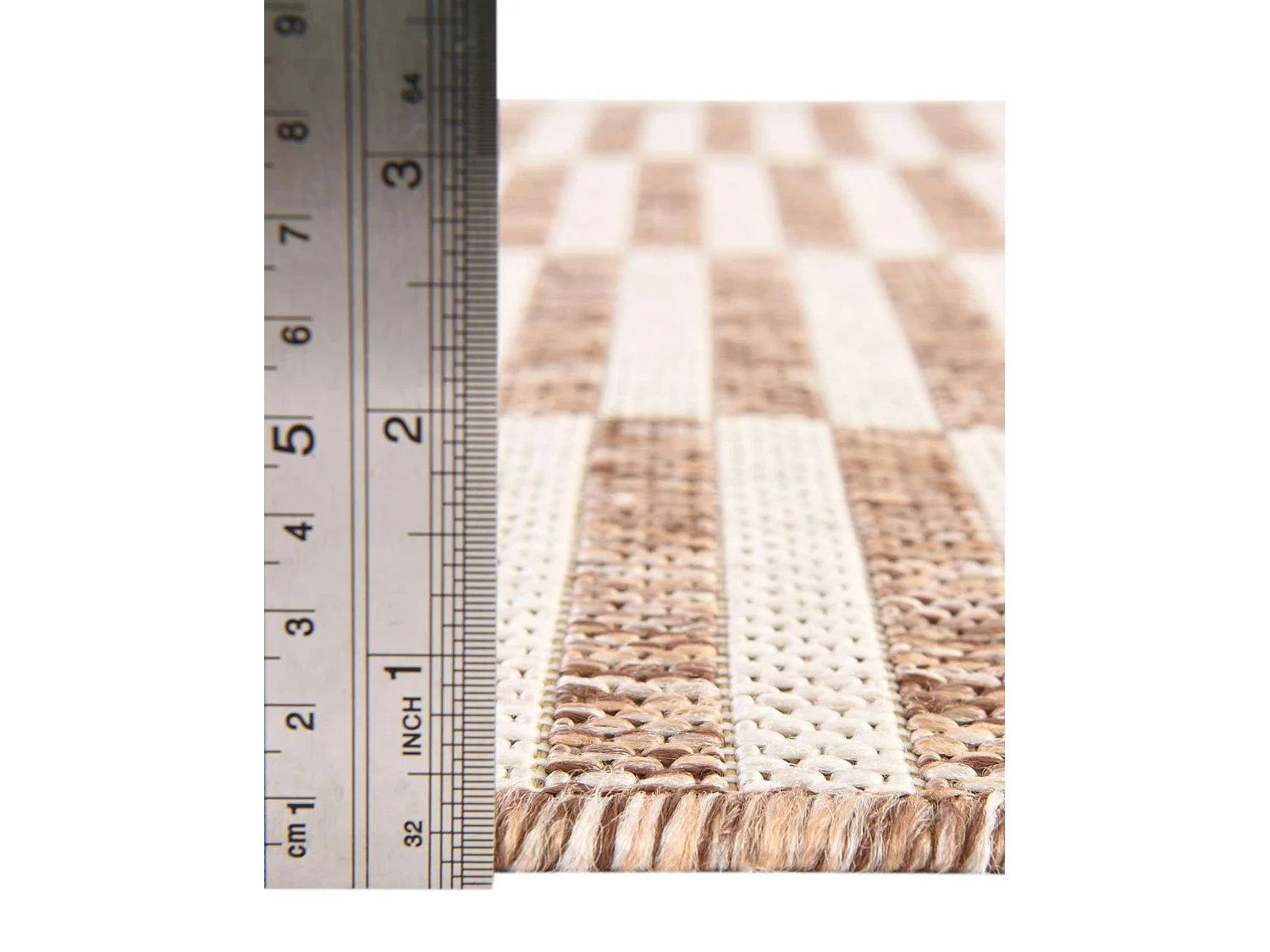 Outdoor Teppich 125x185 - Taupe - Tulum Tile