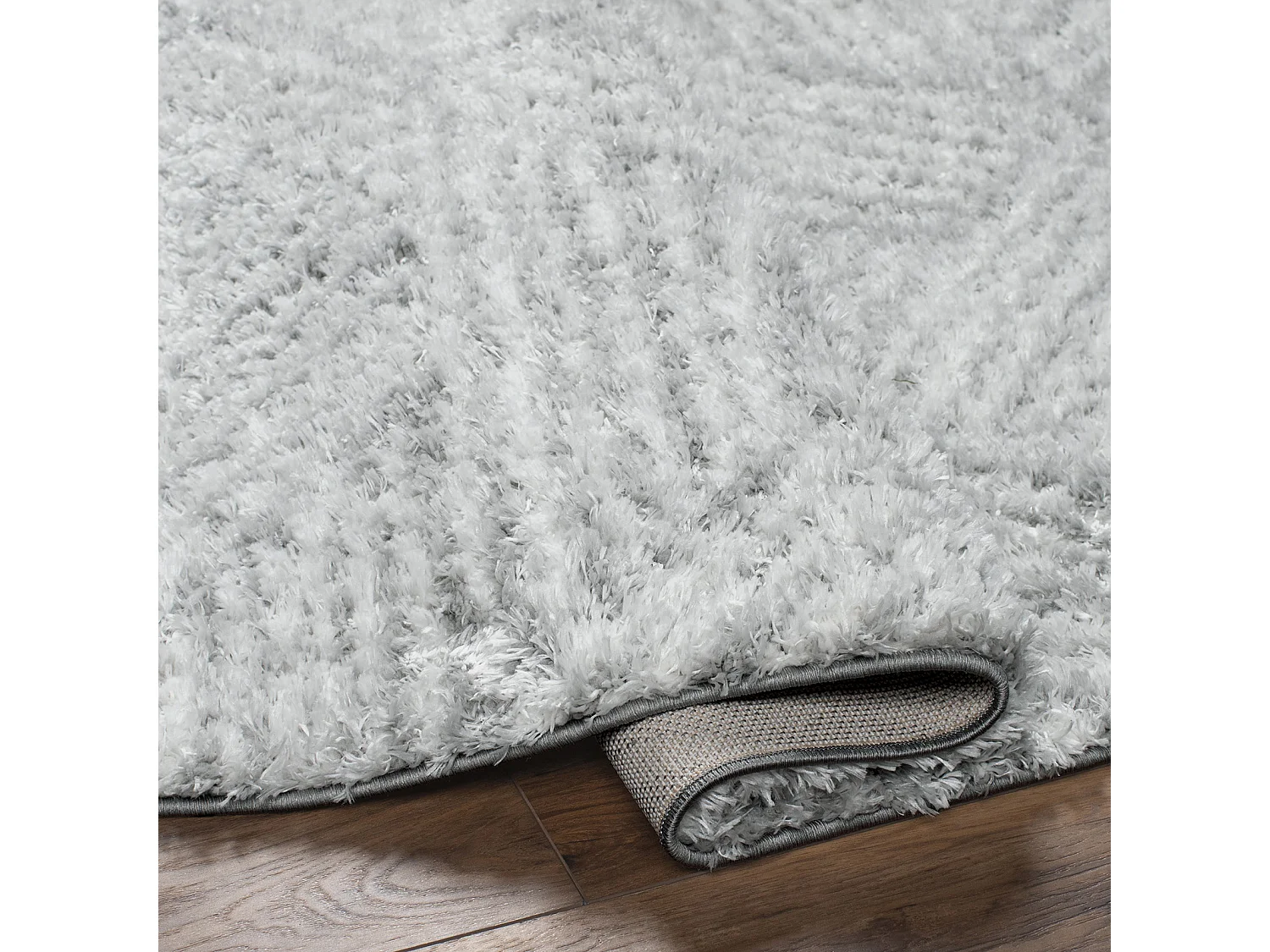 Zacht Hoogpolig Shaggy Tapijt - Wit/LichtGrijs - 200x275cm - ALLIE