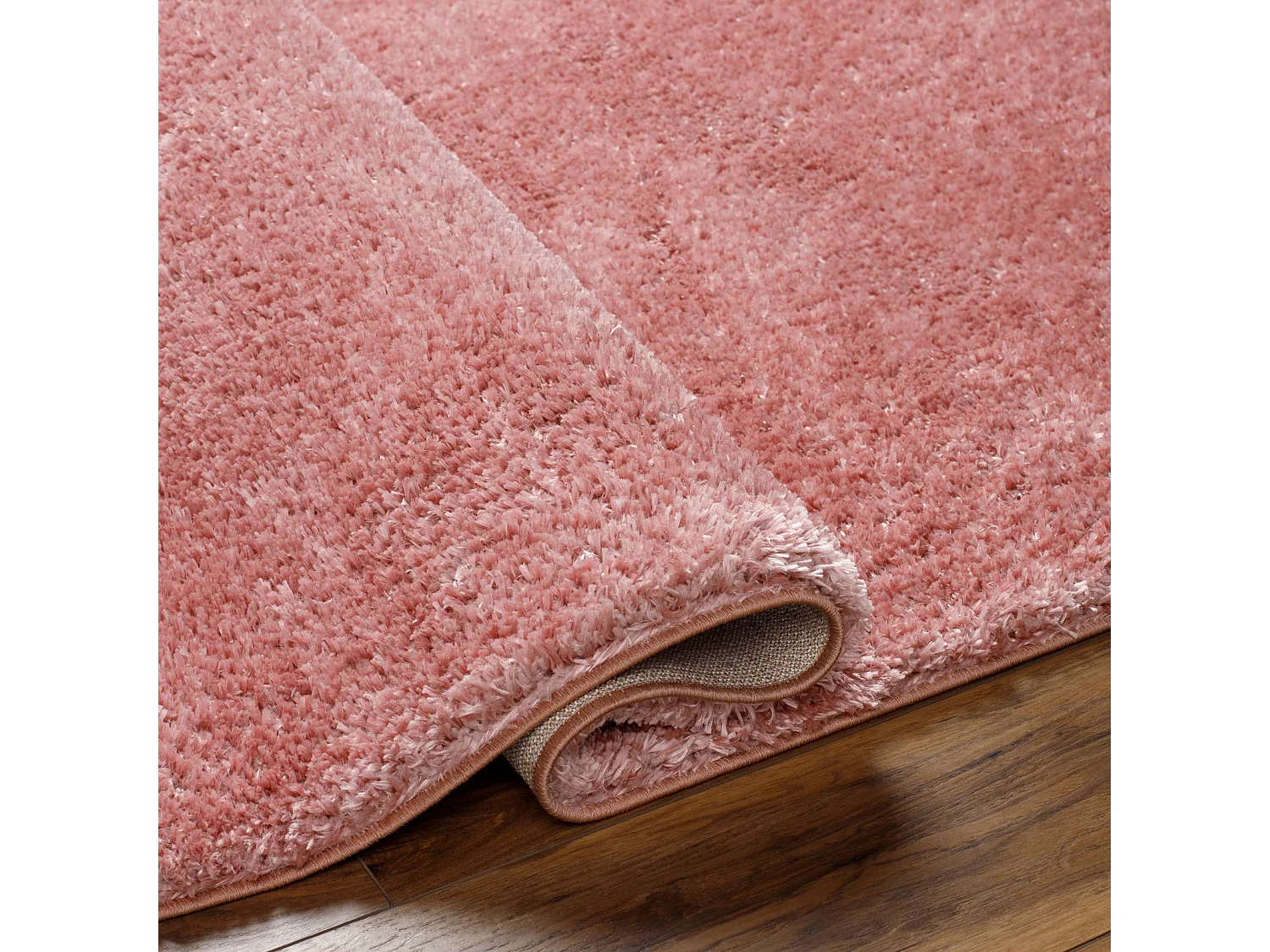 Tapis Shaggy Uni - Rose - 200x275cm - CLAIRE