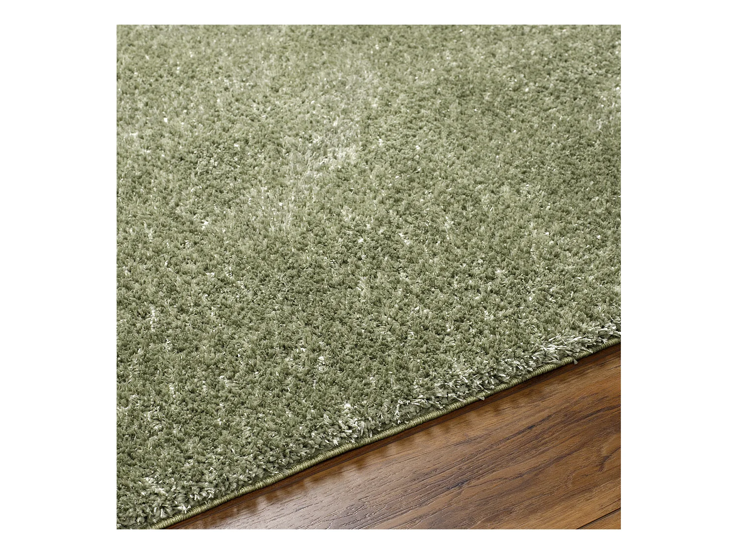 Tapis Shaggy Uni - Vert - 200x275cm - CLAIRE