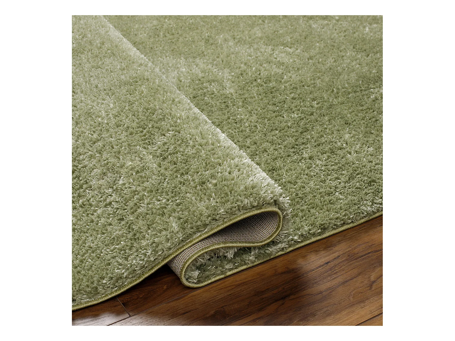 Tapis Shaggy Uni - Vert - 200x275cm - CLAIRE