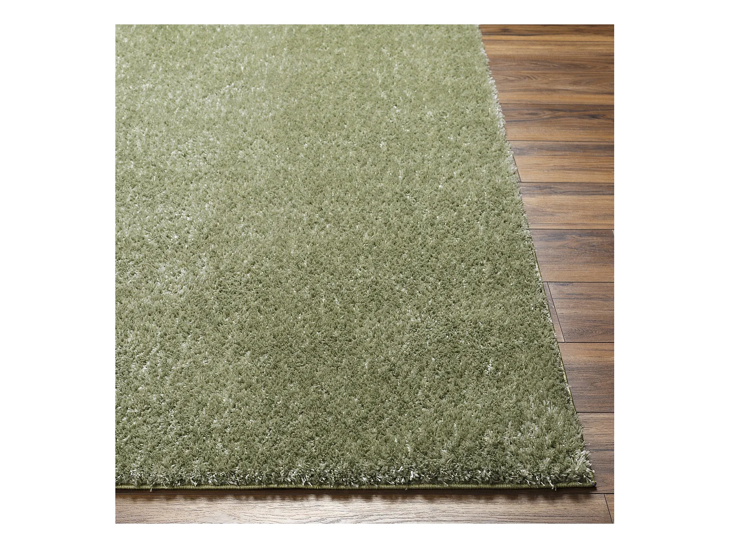 Tapis Shaggy Uni - Vert - 200x275cm - CLAIRE