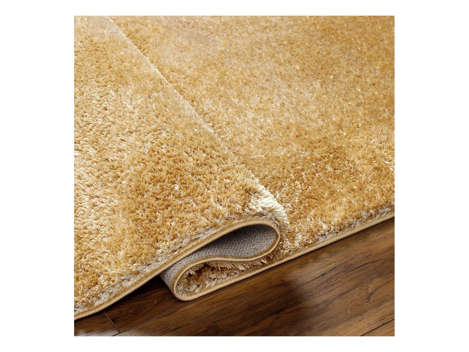 Zacht Hoogpolig Shaggy Tapijt - Geel - 160x213cm - CLAIRE