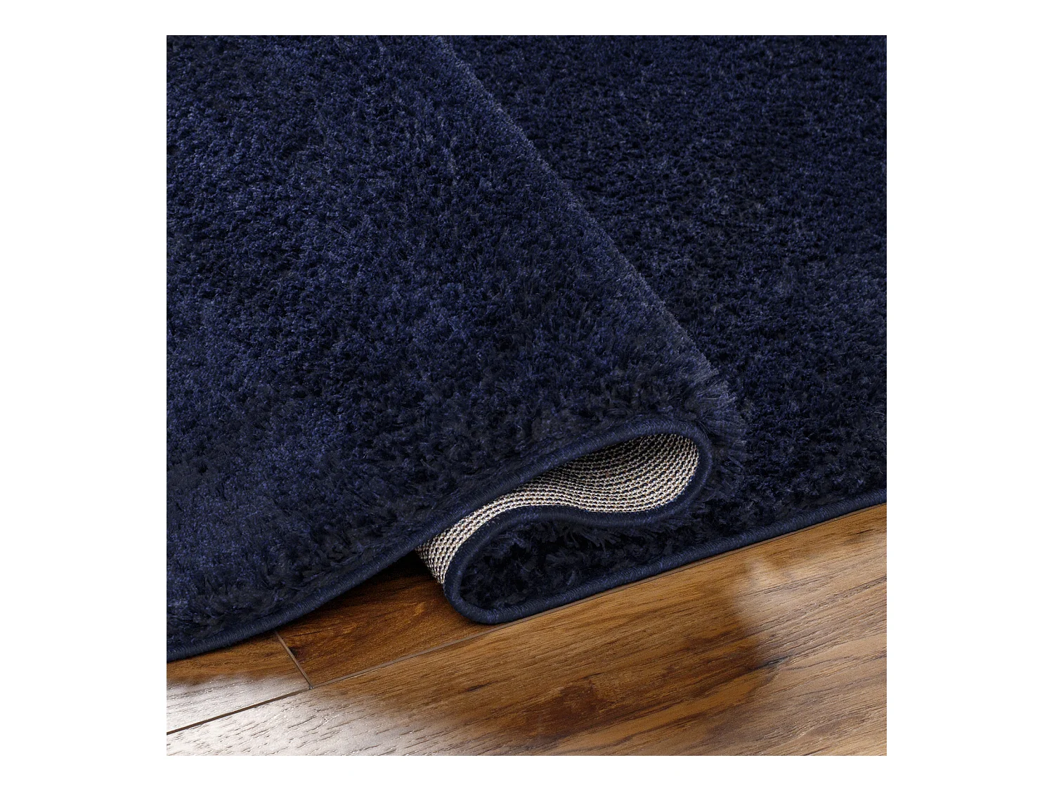 Tapis Shaggy Uni - Bleu Foncé - 200x275cm - CLAIRE