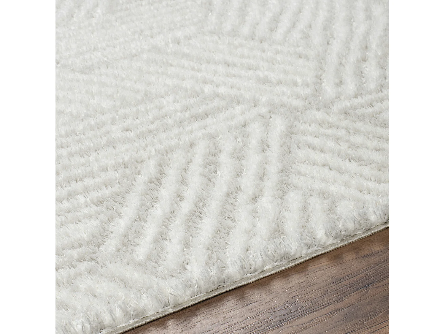 Tapis Shaggy Moderne - Ivoire/Beige - 160x213cm - ALLIE
