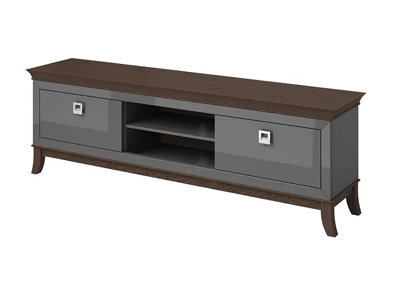 Mueble para TV XL 196 cm colección PALACE. Color gris y roble.
