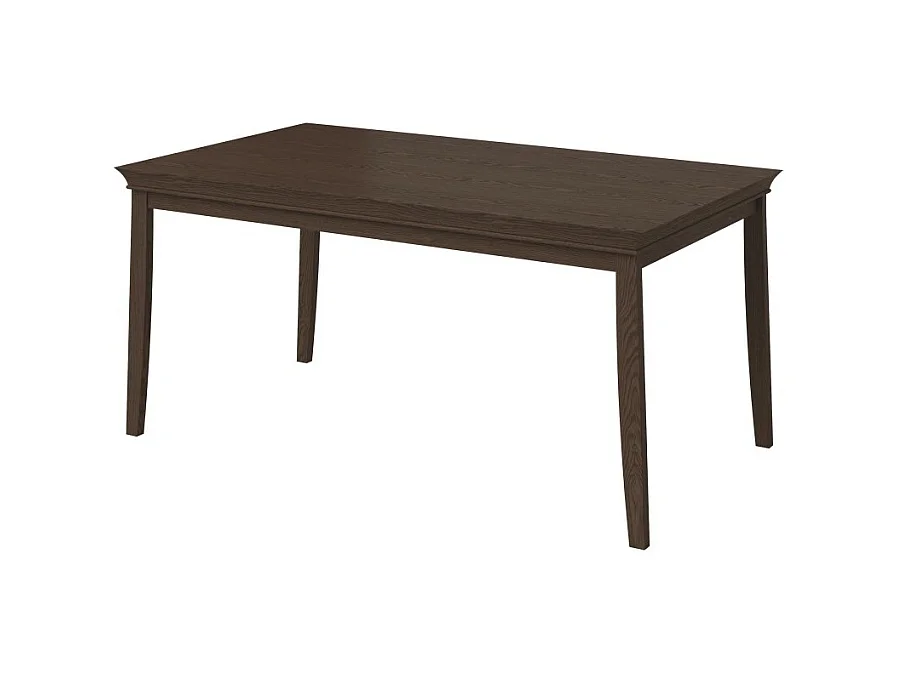 Table extensible jusqu'à 240cm pour 10 personnes pour salle à manger Collection PALACE. Coloris chêne foncé.