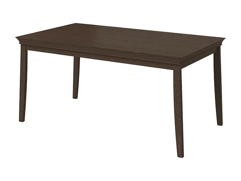 Table extensible jusqu'à 240cm pour 10 personnes pour salle à manger Collection PALACE. Coloris chêne foncé.
