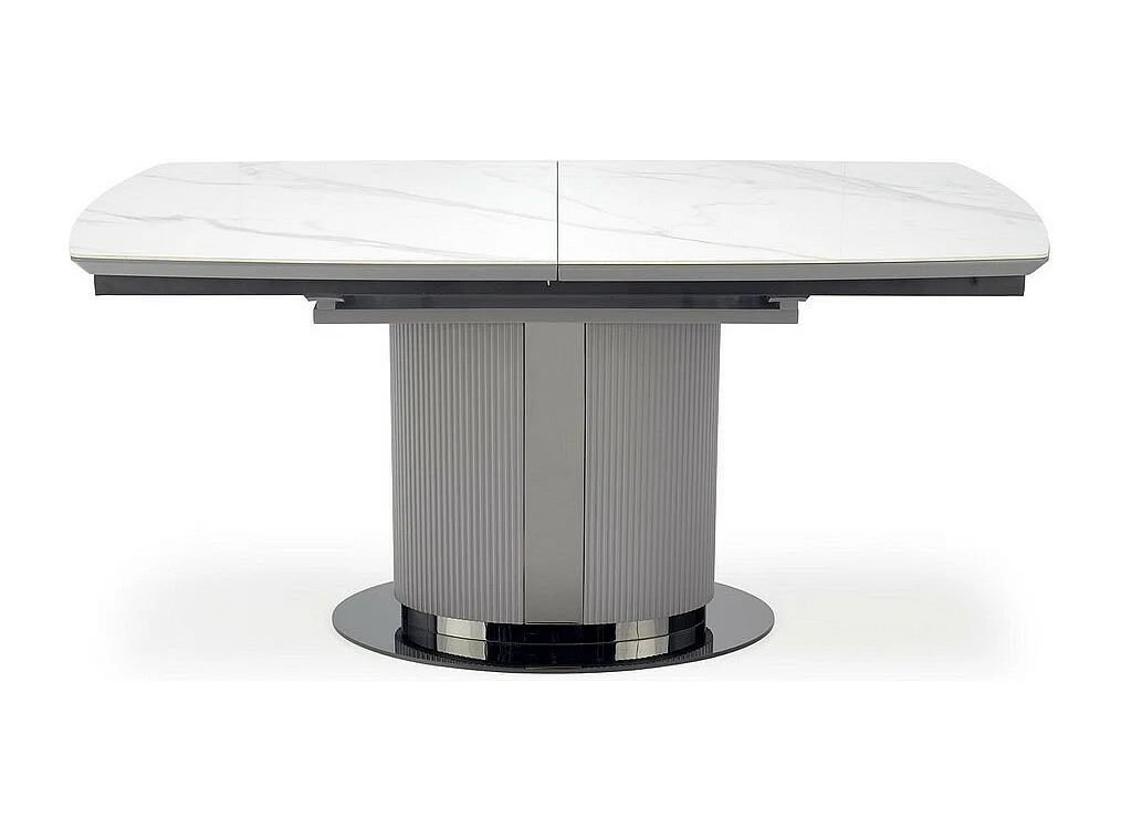 Mesa de comedor extensible estilo mármol gris y cerámica 160cm Ventara