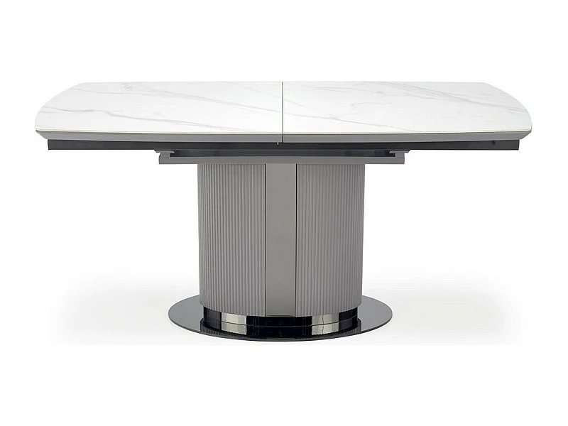 Mesa de comedor extensible estilo mármol gris y cerámica 160cm Ventara