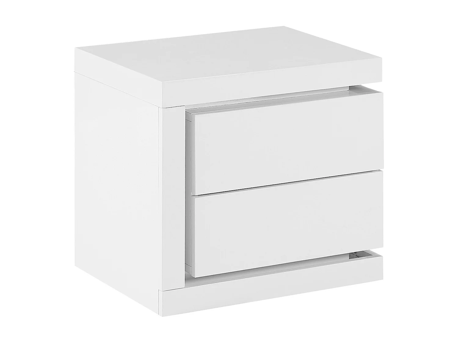 Conjunto de 2 mesas de cabeceira com 2 gavetas, com LEDs, lacado a branco - FLARANCIA