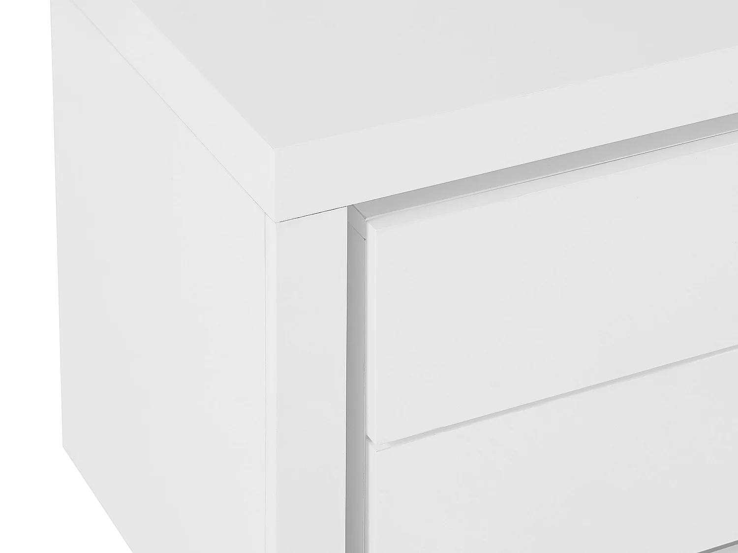 Conjunto de 2 mesas de cabeceira com 2 gavetas, com LEDs, lacado a branco - FLARANCIA