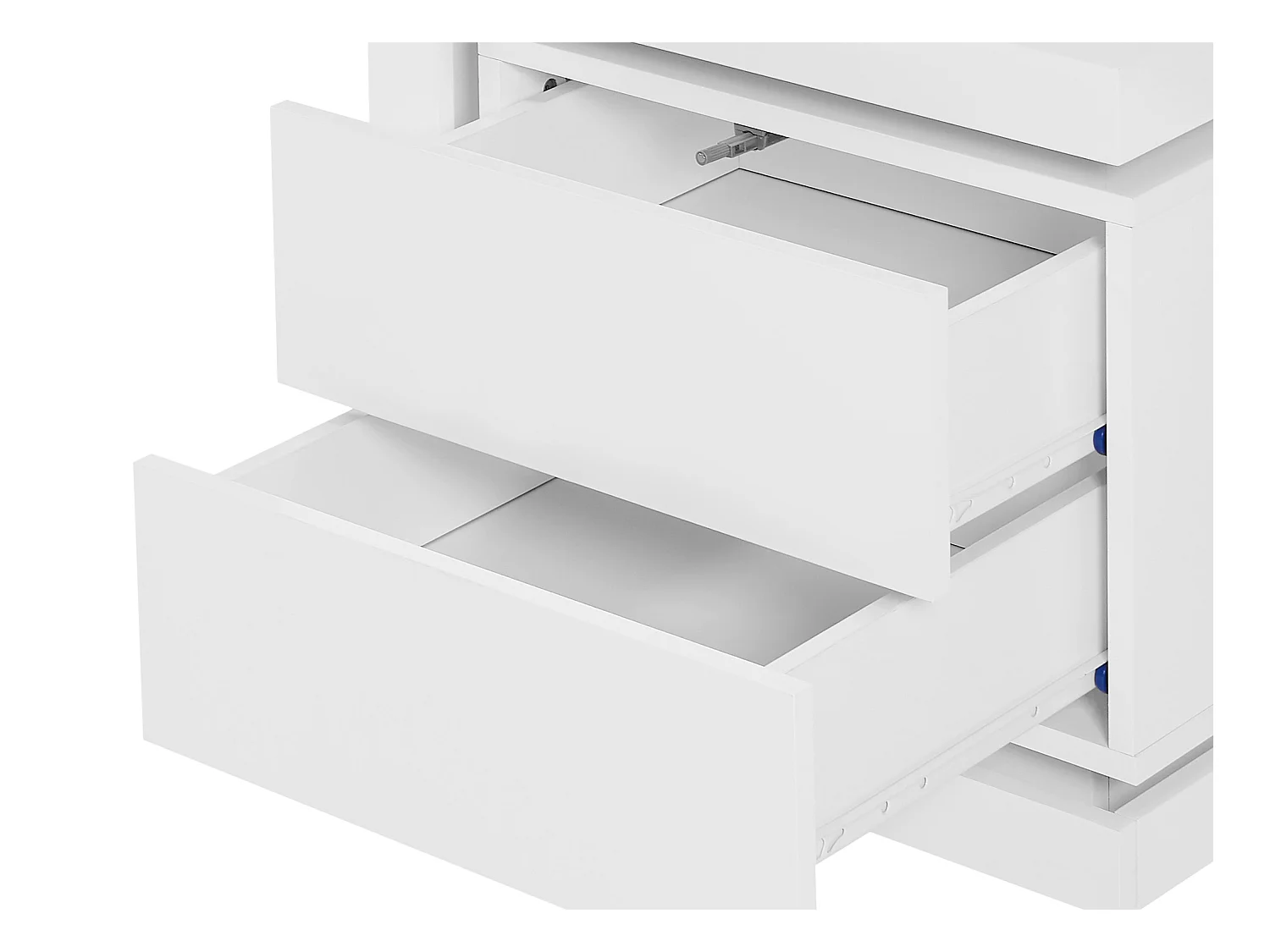 Lot de 2 table de chevet avec 2 tiroirs - Avec LEDs - Blanc laqué - FLARANCIA