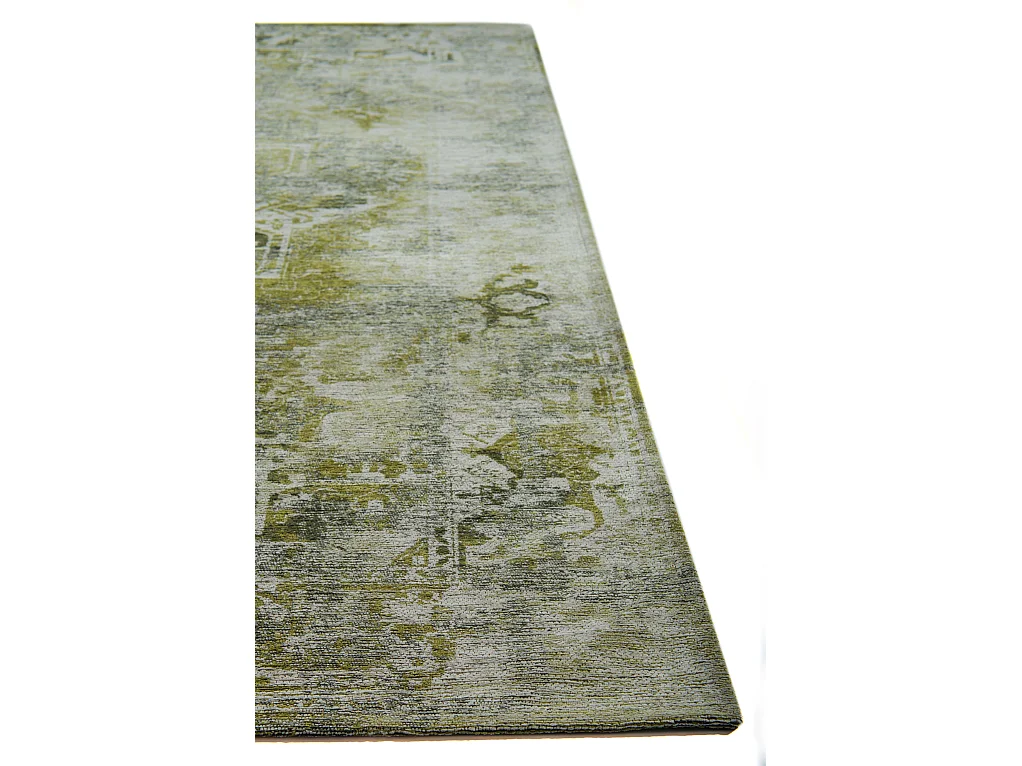 Tapis - Collection Heris Beneffito - Olive - Tapis - Vert - 170x240cm - Tapis à Motifs, Finition Artisanale, Tissage en Belgique - Tapis de Moderne de qualité
