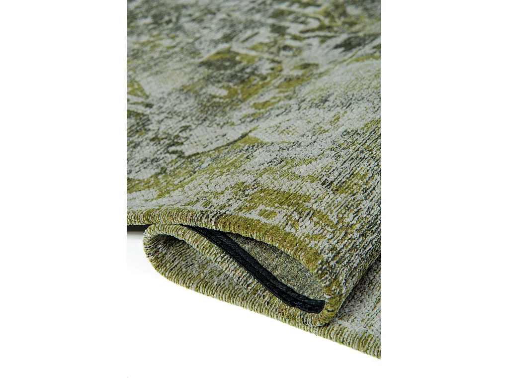 Tapis - Collection Heris Beneffito - Olive - Tapis - Vert - 170x240cm - Tapis à Motifs, Finition Artisanale, Tissage en Belgique - Tapis de Moderne de qualité