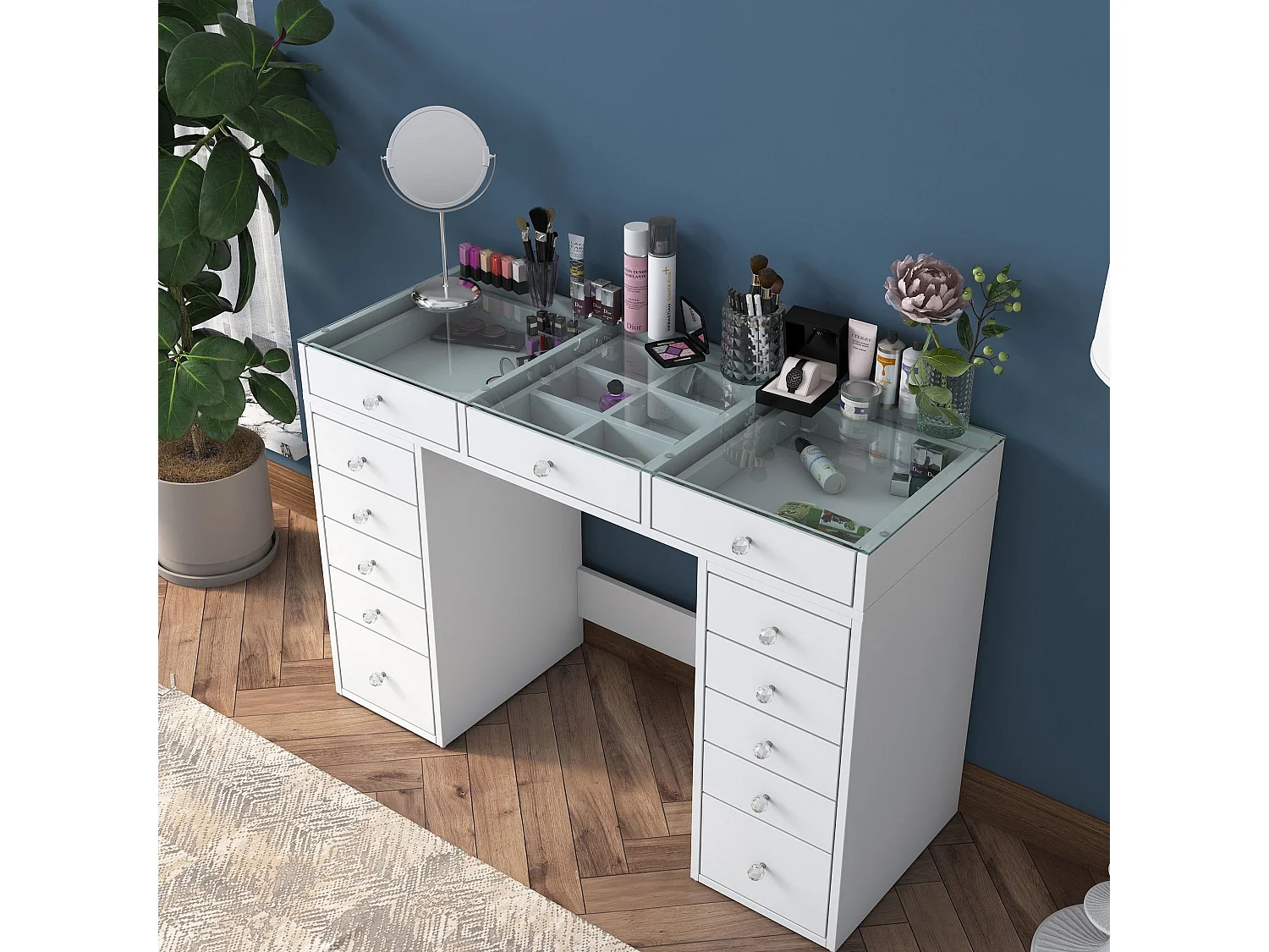 Tocador Kailua 2109, Blanco, 80x120x45cm