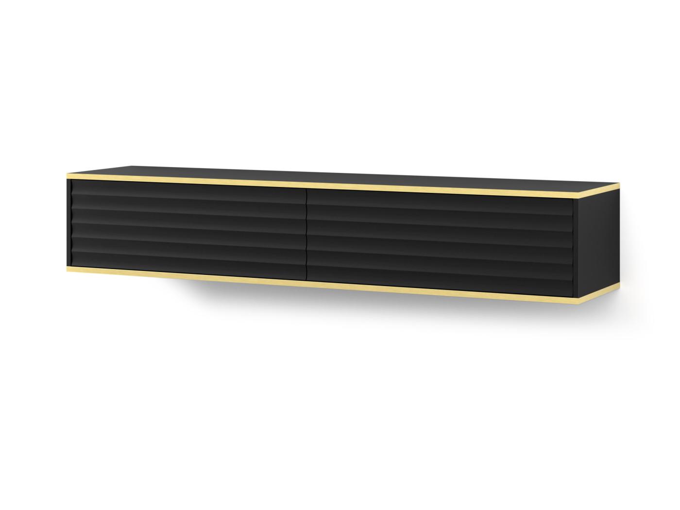 Meuble TV Suspendu WABI 180 Cm Noir Mat meuble-tv-suspendu-wabi-180-cm-noir-mat