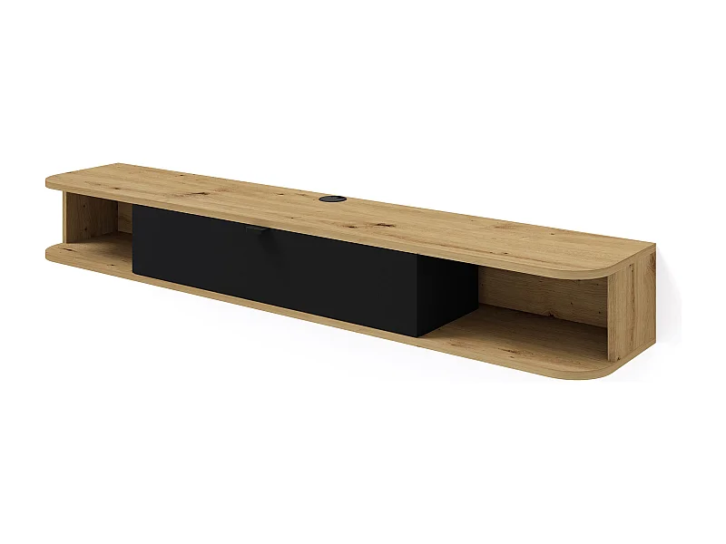 Mueble de TV suspendido ICARUS 156 cm roble artesanal / CC