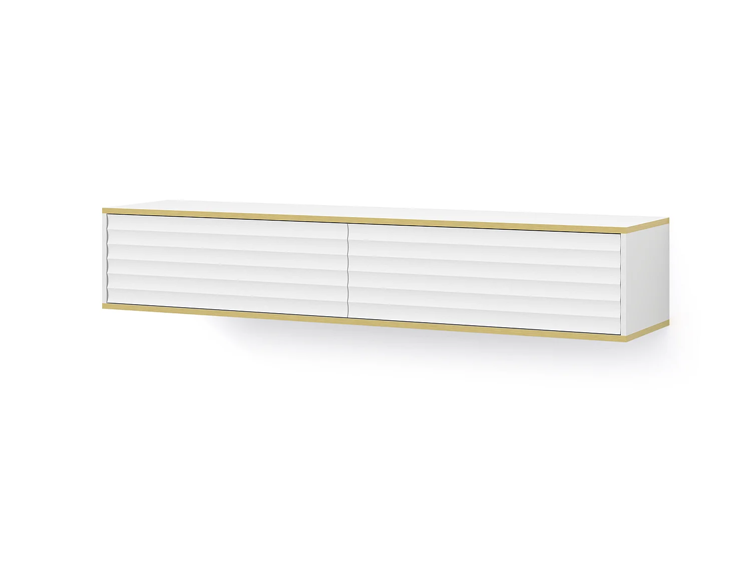 Meuble TV suspendu WABI 180 cm blanc mat