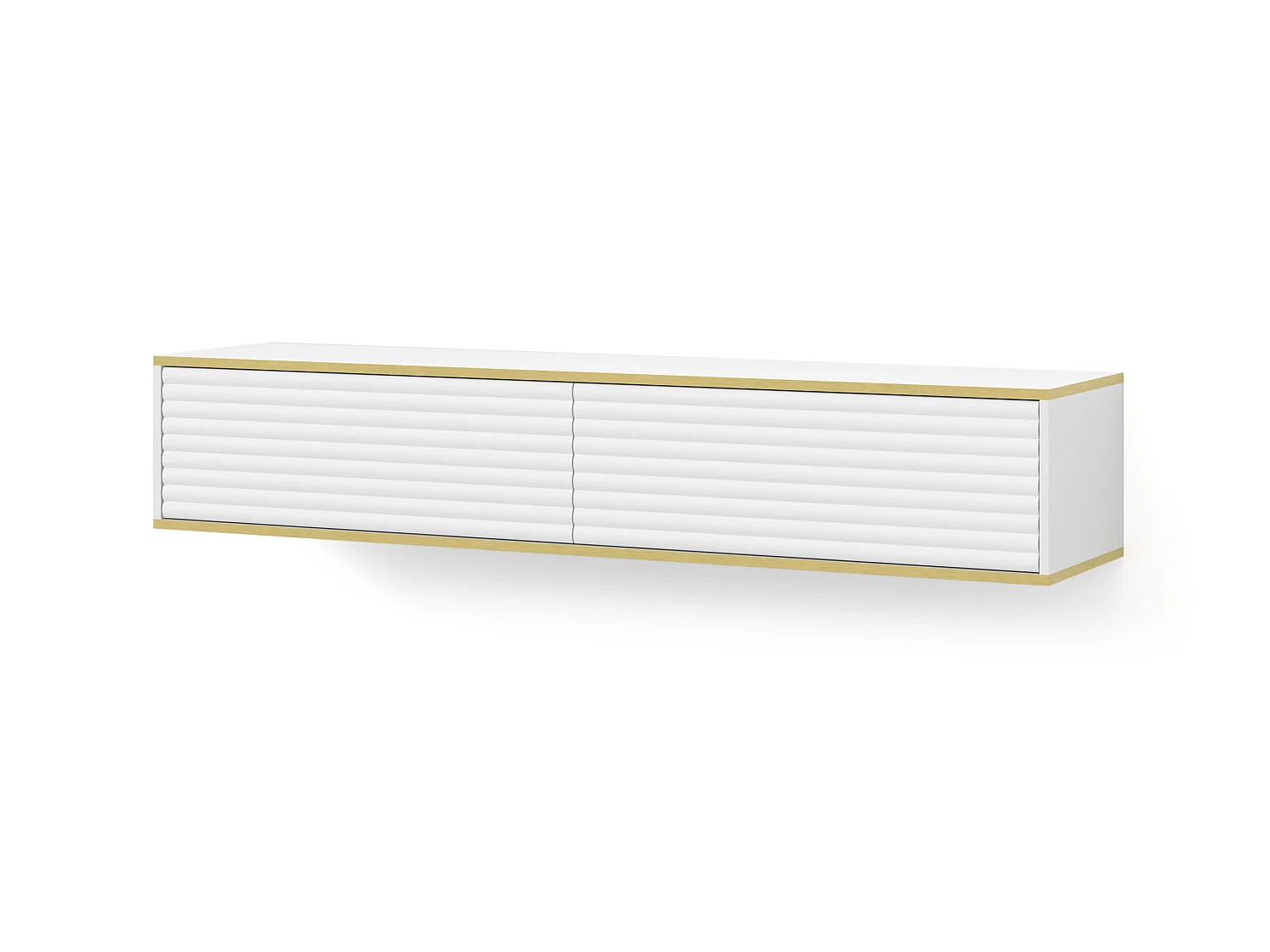 Meuble TV suspendu SUBI 180 cm blanc mat