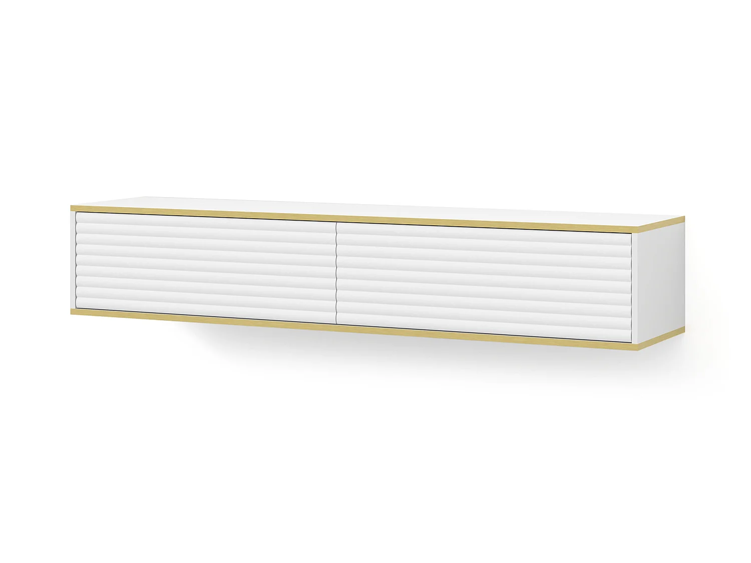 Meuble TV suspendu SUBI 180 cm blanc mat