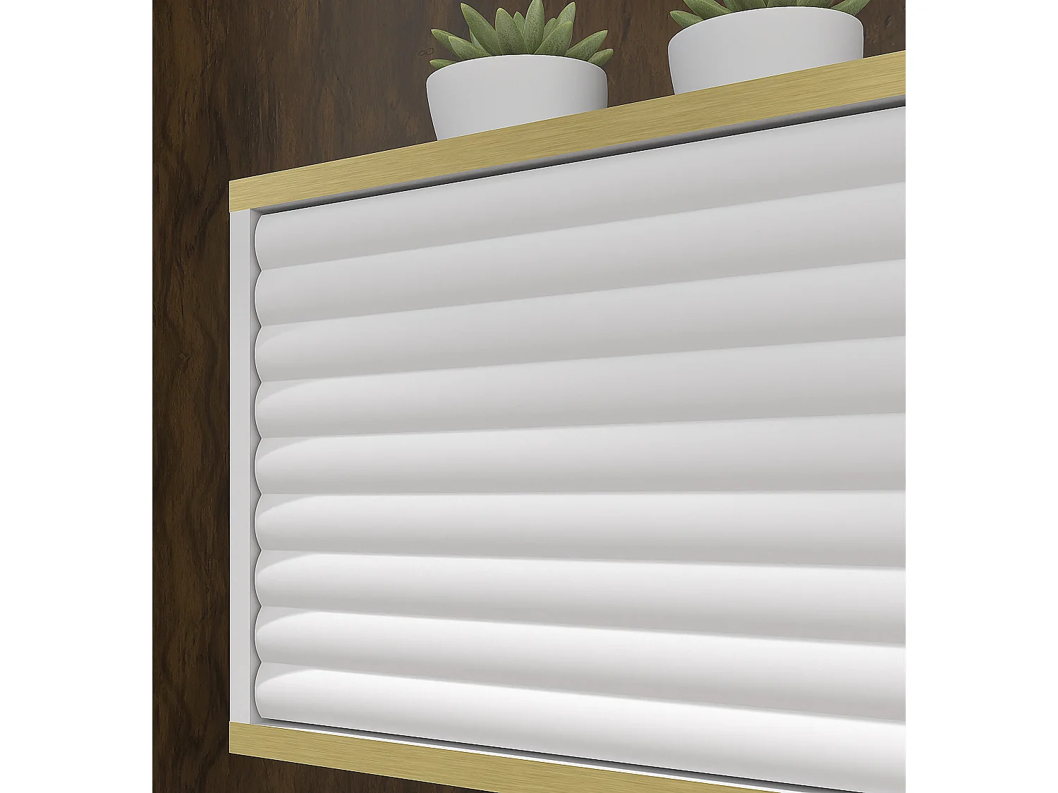 Meuble TV suspendu SUBI 180 cm blanc mat