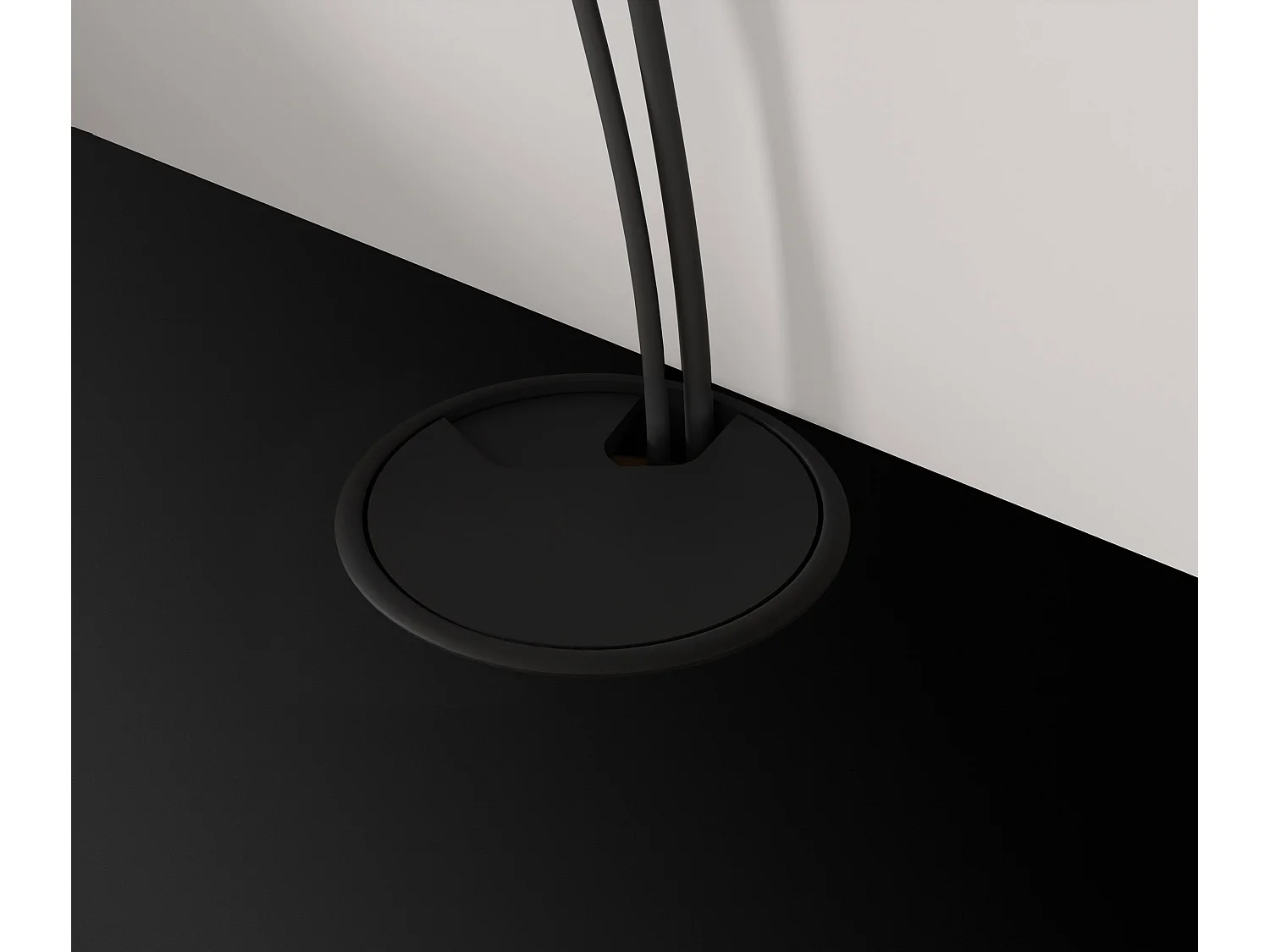 Meuble TV suspendu ICARUS 156 cm noir mat / chêne artisan