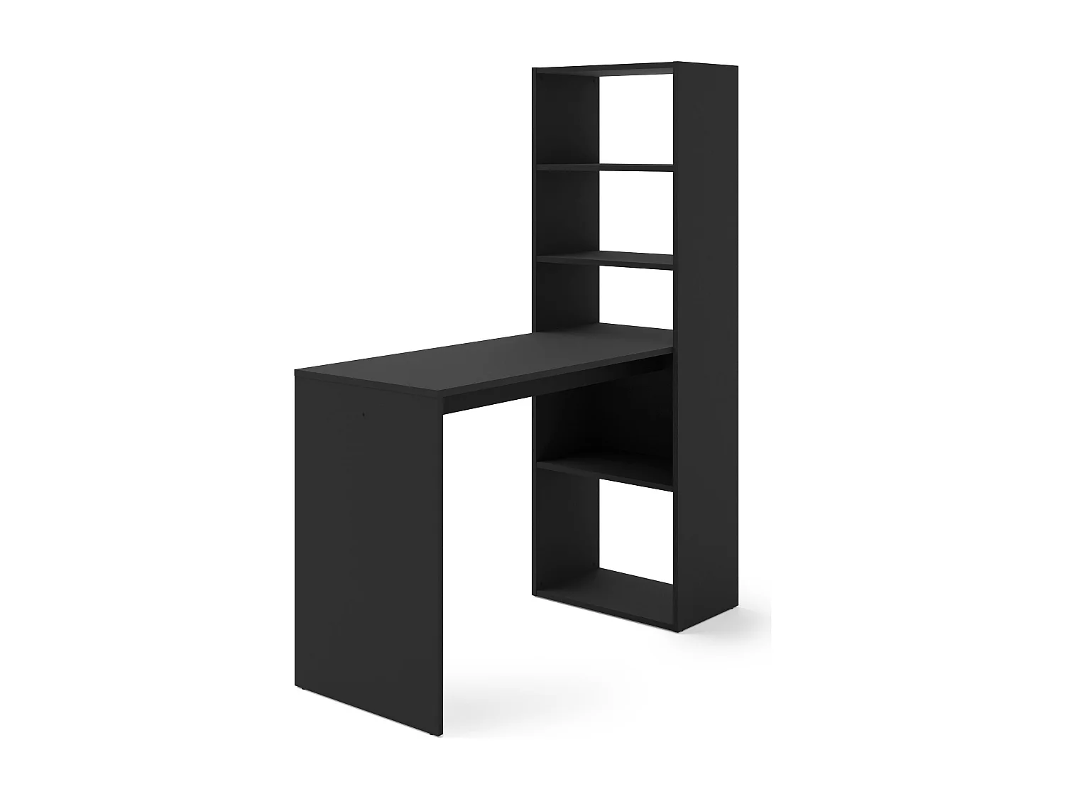 Bureau HARMONY 120 cm - computerbureau - met plank - mat zwart