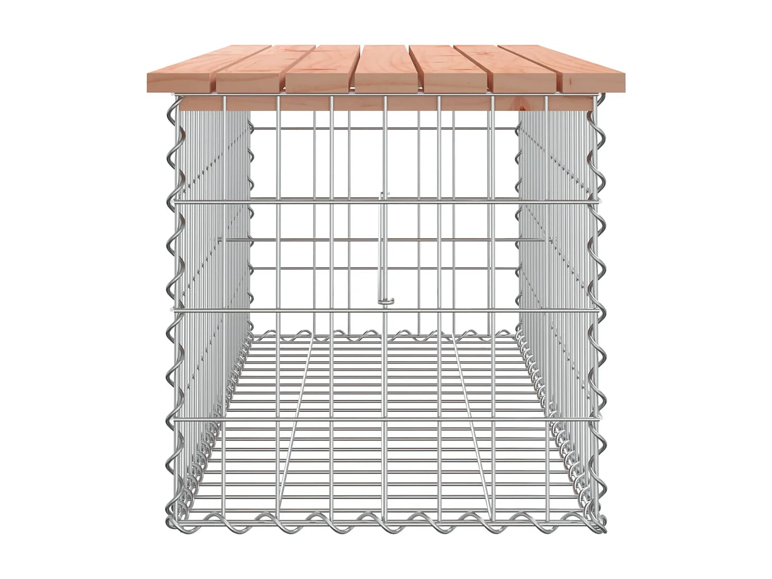 Gartenbank aus Gabionen 103x44x42 cm Massivholz Douglasie