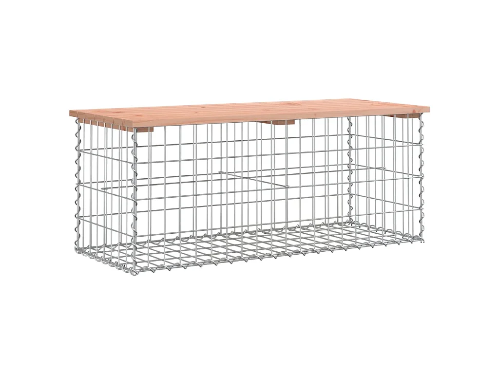 Panca da Giardino Design Gabbione 103x44x42 cm Massello Douglas