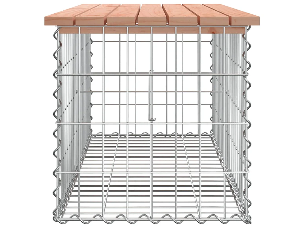 Panca da Giardino Design Gabbione 103x44x42 cm Massello Douglas