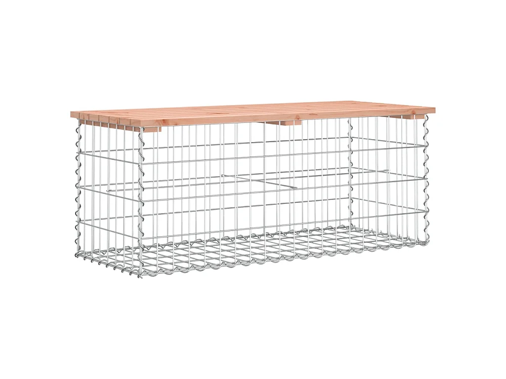Panca da Giardino Design Gabbione 103x44x42 cm Massello Douglas