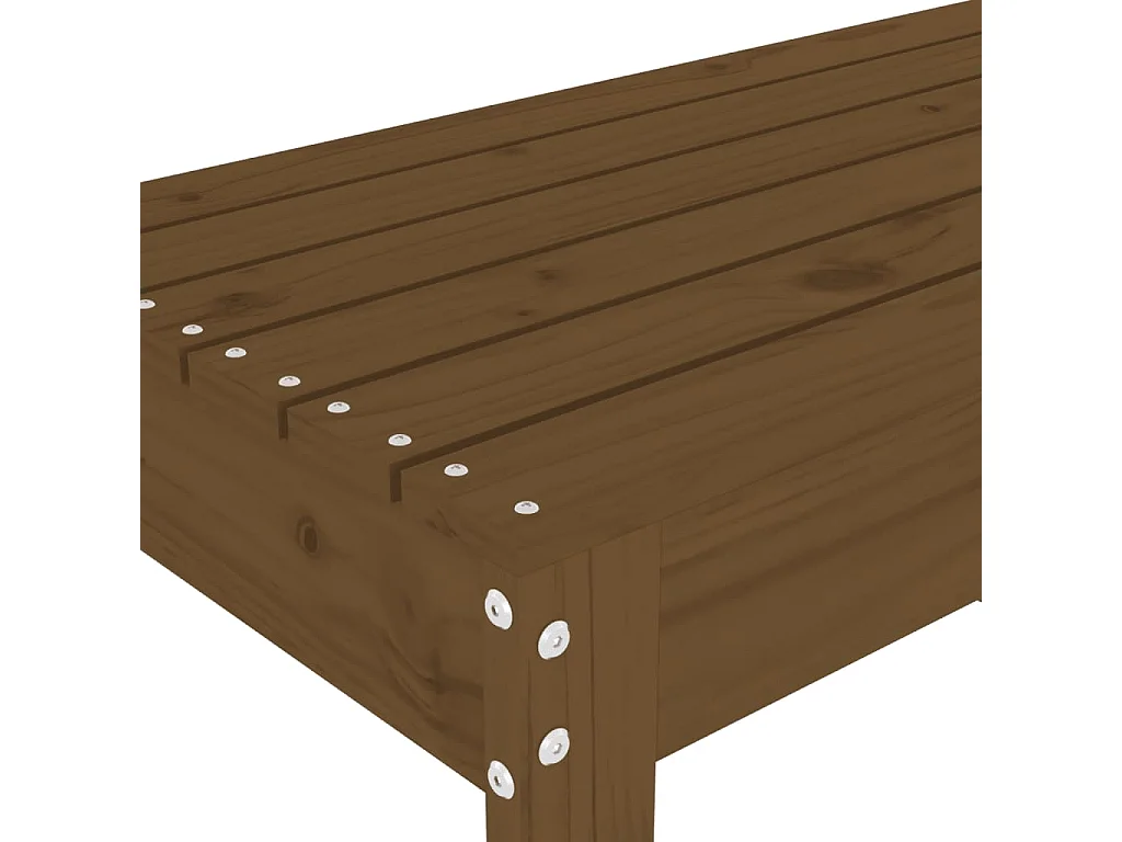 Banco de jardín madera maciza de pino marrón miel 110x38x45 cm