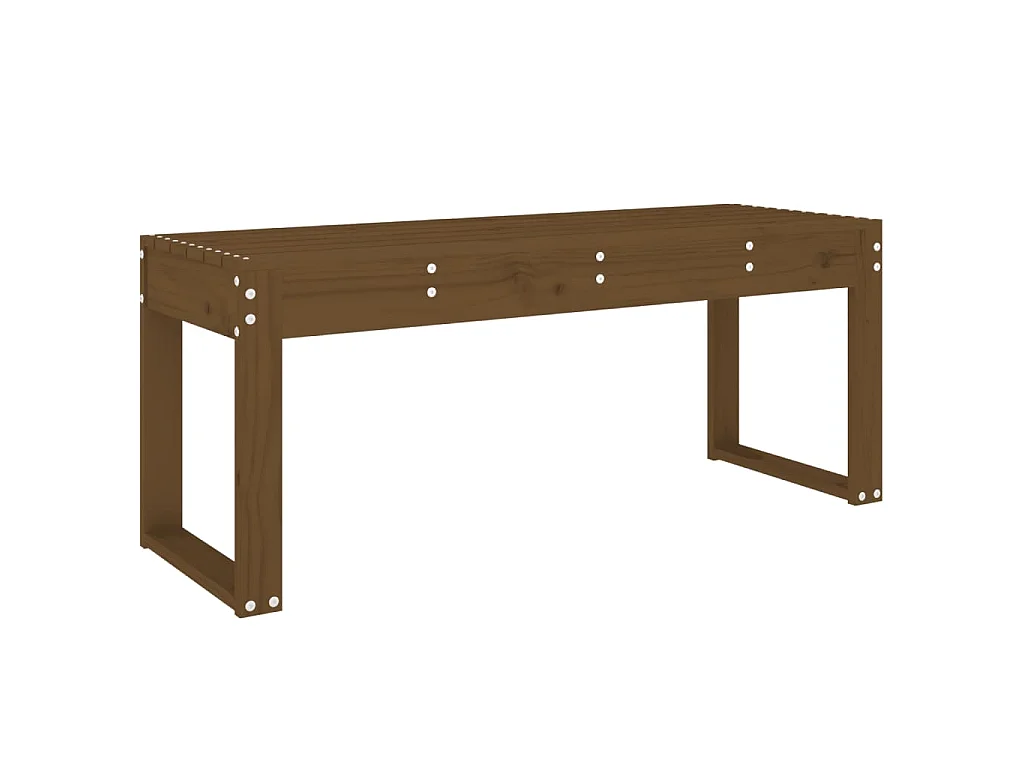 Banc de jardin marron miel 110x38x45 cm bois de pin massif