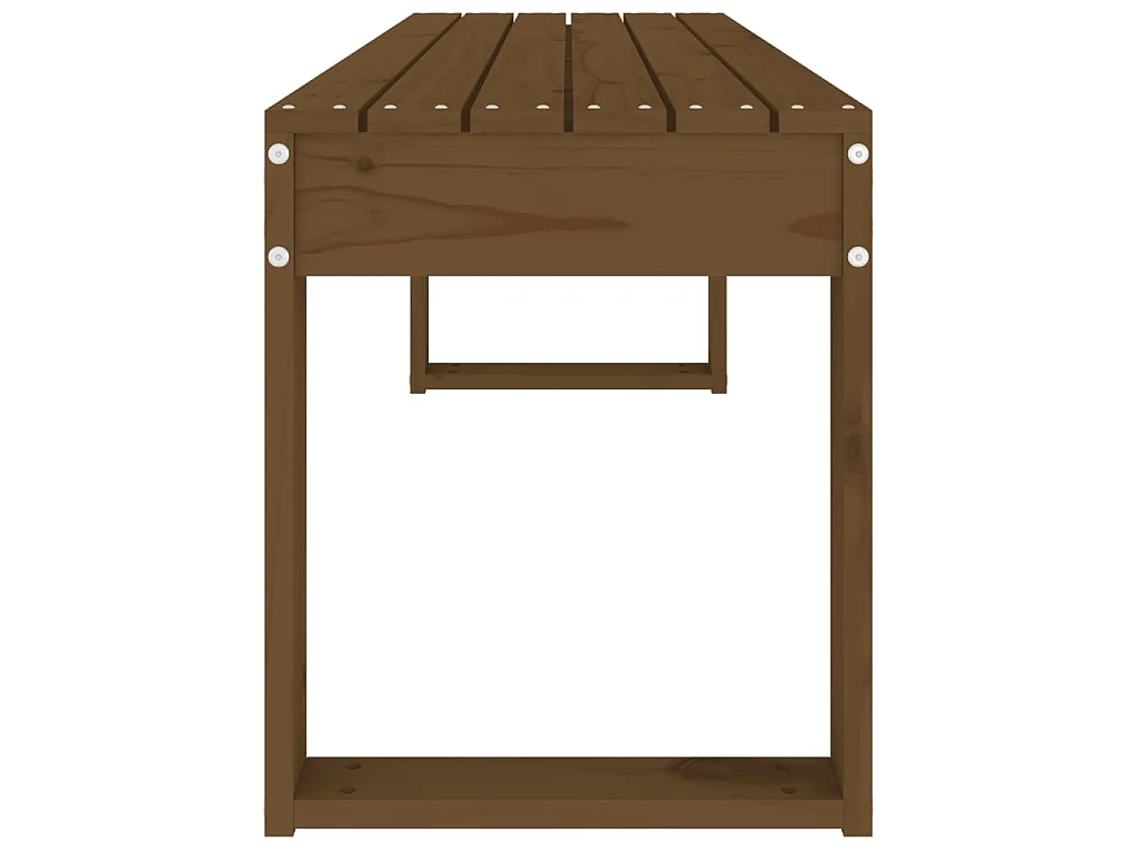 Banc de jardin marron miel 110x38x45 cm bois de pin massif