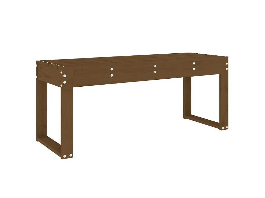 Banc de jardin marron miel 110x38x45 cm bois de pin massif